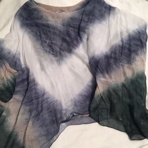 Watercolor dye Dolman top with matching tank liner